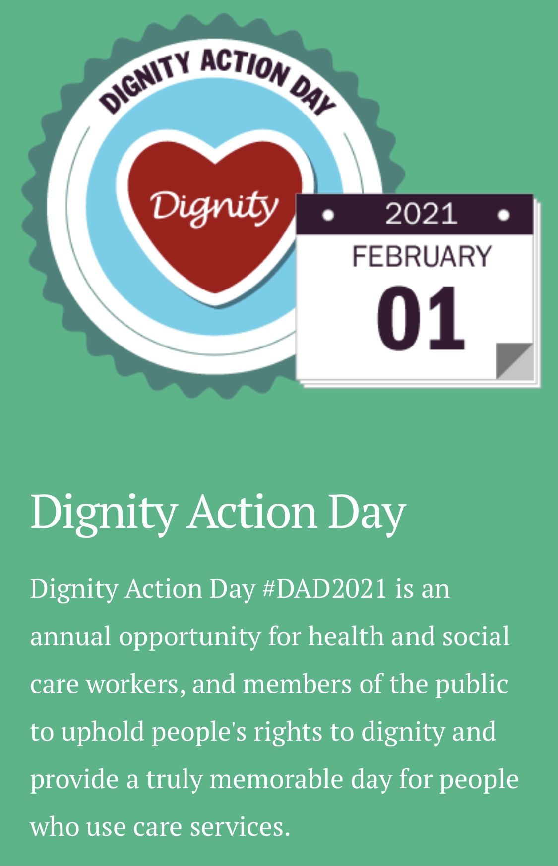 DIGNITY ACTION DAY Kew Care Group